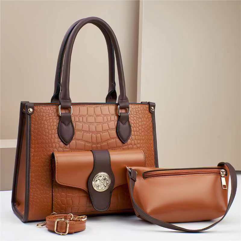 Damen elegante Handtasche im stilvollen Set mit praktischer Mini-Clutch Nord Taschen