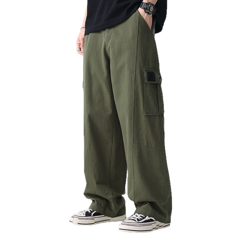Herren weit geschnittene Baumwoll-Cargohose mit aufgesetzten Beintaschen und Relaxed-Fit Nord Taschen