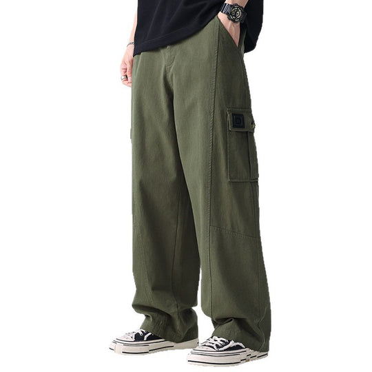 Herren weit geschnittene Baumwoll-Cargohose mit aufgesetzten Beintaschen und Relaxed-Fit Nord Taschen