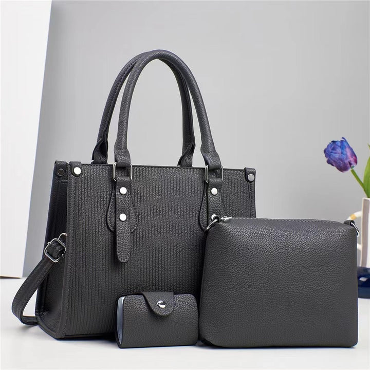 Damen Designer-Handtasche mit strukturiertem Obermaterial und abnehmbaren Mini-Accessoires Nord Taschen
