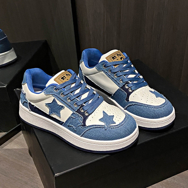 Damen Sportliche Sneakers mit modischen Sternen-Applikationen Nord Taschen