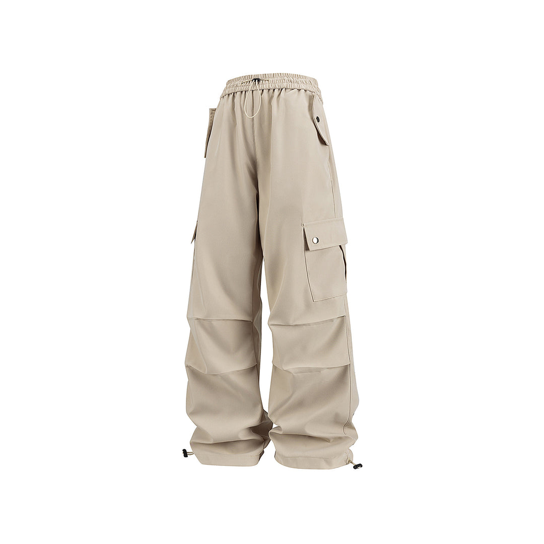 Herren Weite Utility-Cargohose mit Tunnelzugbund, Klapptaschen und verstellbaren Saumabschlüssen Nord Taschen