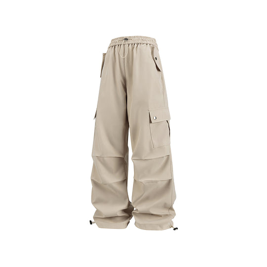 Herren Weite Utility-Cargohose mit Tunnelzugbund, Klapptaschen und verstellbaren Saumabschlüssen Nord Taschen