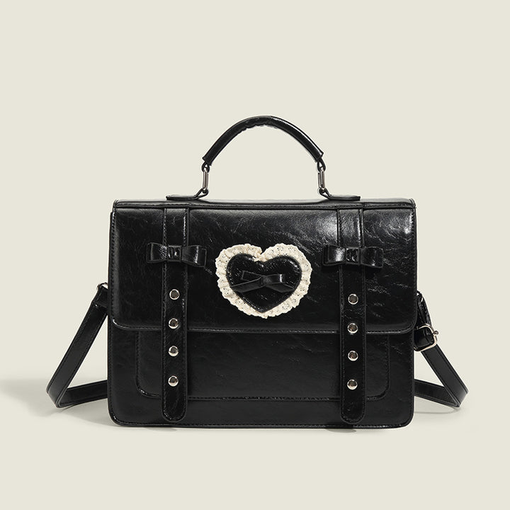Damen Handtasche mit romantischem Herzdesign und verspielten Schleifen Nord Taschen