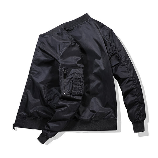 Herren Leichte Nylon-Bomberjacke im Aviator‑Style mit Ärmeltasche und windabweisender Shell Nord Taschen