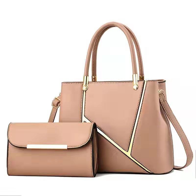 Damen Handtaschen Set mit schickem Clutch und goldenen Akzenten Nord Taschen