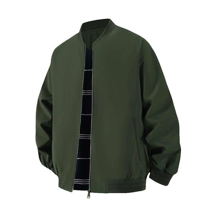Herren Leichte Windbreaker-Bomberjacke mit Raglanärmeln, elastischen Bündchen und Zwei-Wege-Reißverschluss Nord Taschen