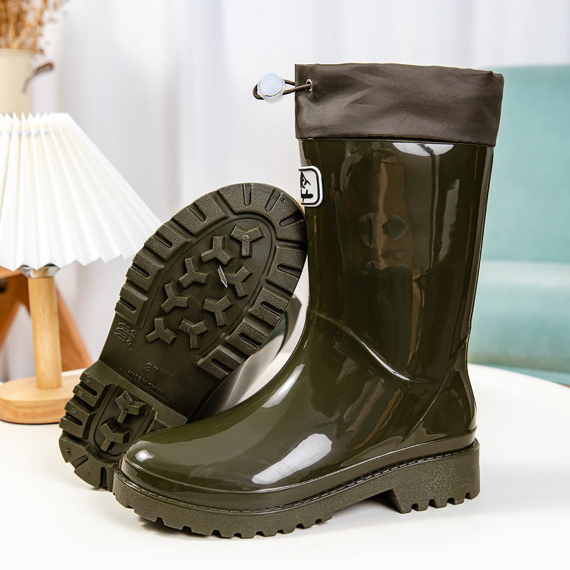 Damen Hochwertige und Stylische Gummistiefel mit Verstellbarem Schnürsystem Nord Taschen
