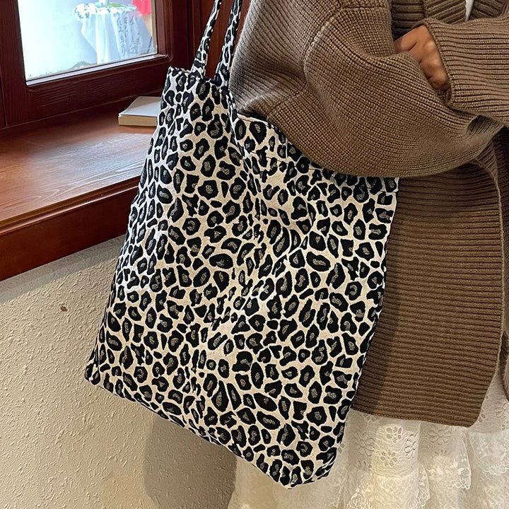 Damen Jutetasche mit auffälligem Zebra-Muster Nord Taschen