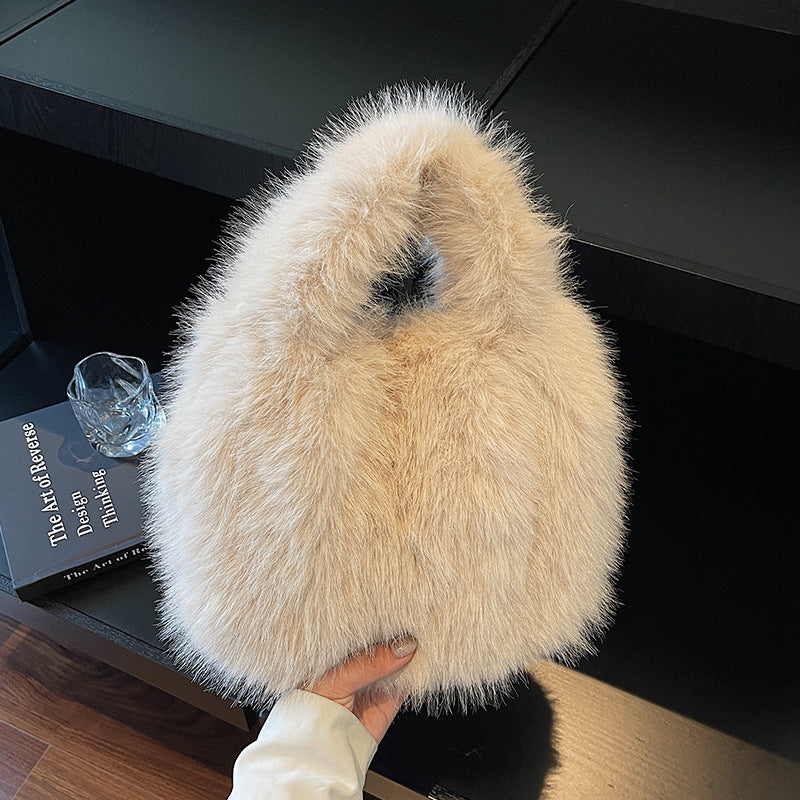 Damen Plüsch Handtasche mit einzigartigem Design Nord Taschen
