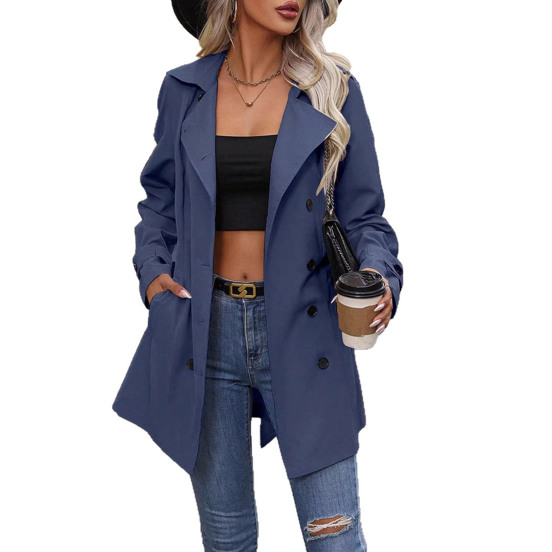 Damen Modischer Trenchcoat mit Gürtel Nord Taschen