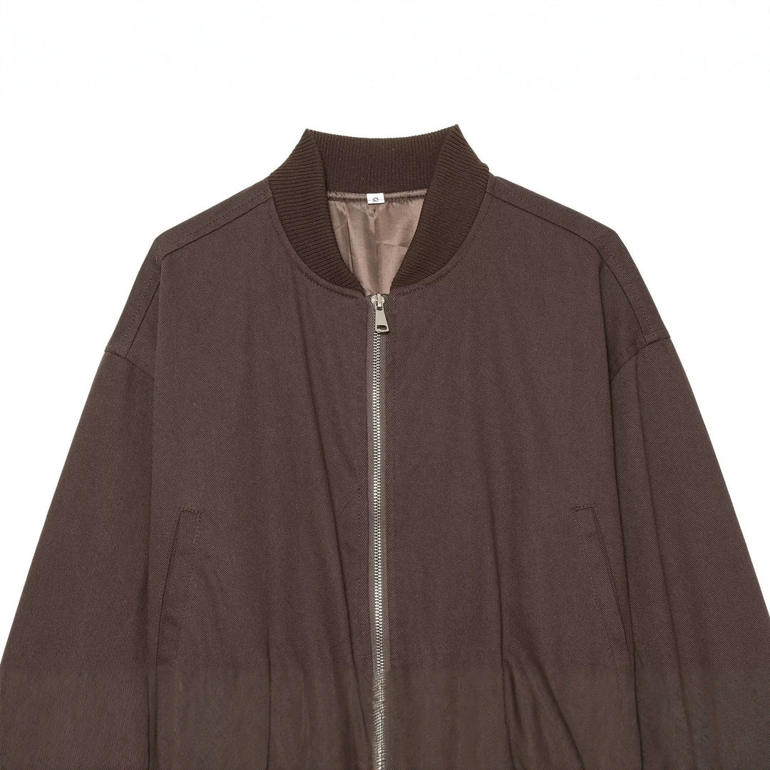 Damen Cropped Bomberjacke mit breitem Rippbündchen und durchgehendem Reißverschluss Nord Taschen