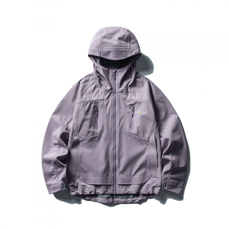 Unisex Leichte Softshell-Outdoorjacke mit verstellbarer Kapuze, wasserabweisender Membran und ergonomischen Brusttaschen Nord Taschen