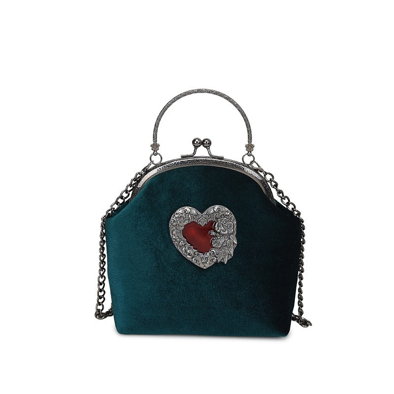 Damen elegante Umhängetasche mit Herz-Ausschnitt Nord Taschen