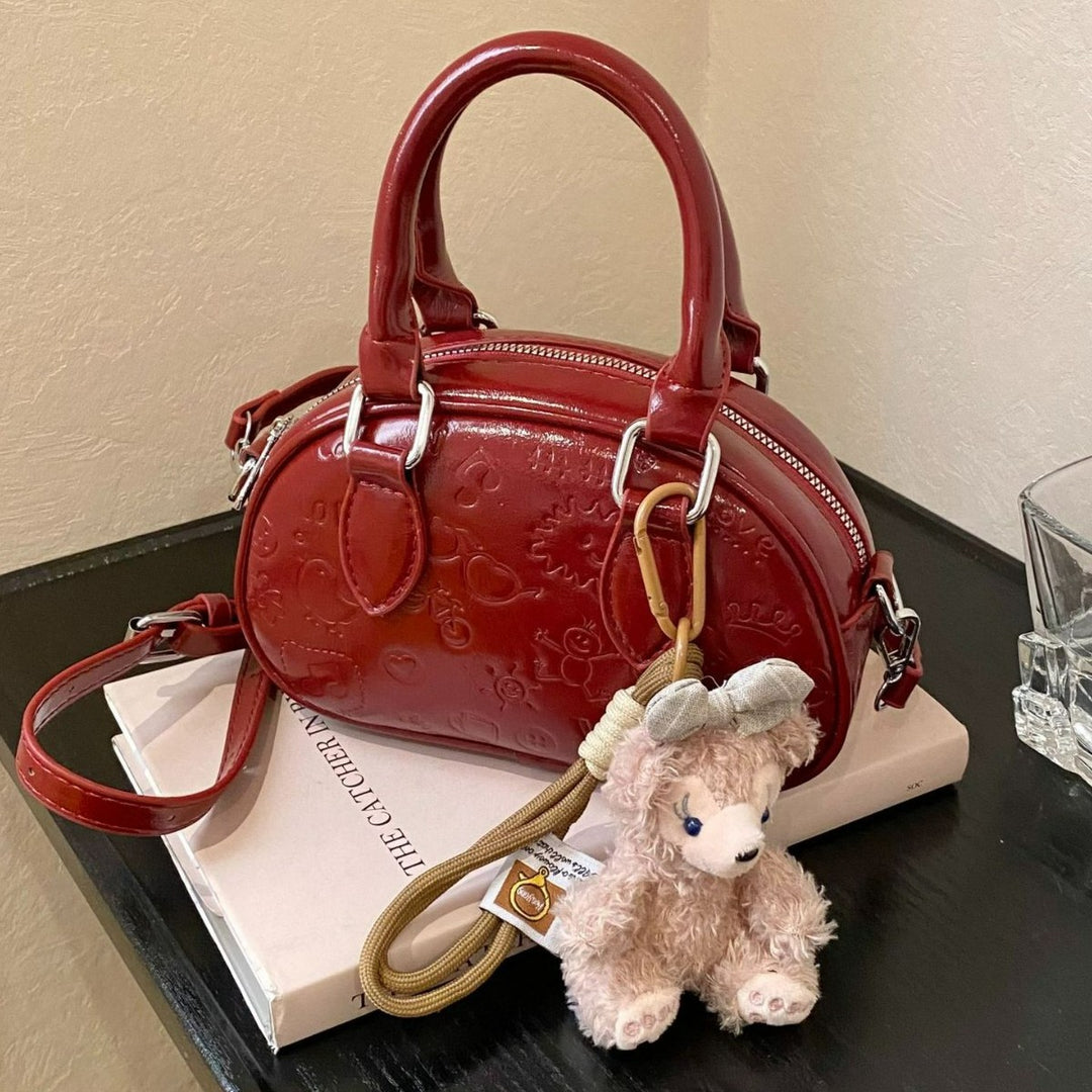 Damen Praktische Handtasche mit süßem Anhänger Nord Taschen