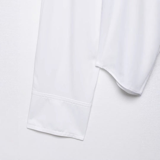 Damen Oversized-Hemdbluse mit Schnürverschluss und verlängerten Manschetten Nord Taschen