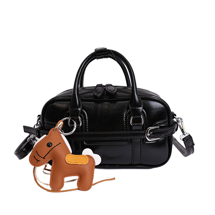 Damen modische Handtasche mit verspieltem Pferde-Anhänger Nord Taschen