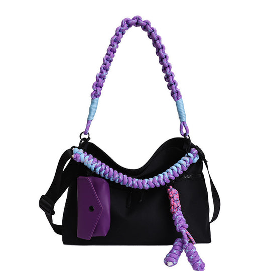 Damen Umhängetasche mit kreativem Kordelzug und praktischen Details Nord Taschen