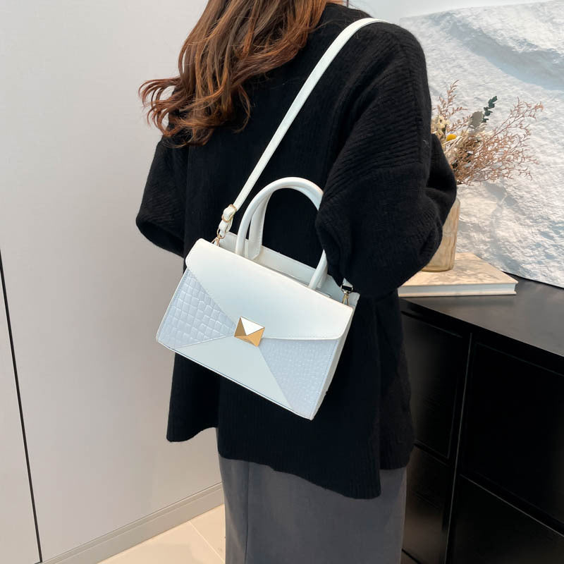 Damen elegante Handtasche mit moderner Krokodilprägung und stilvollem Verschluss Nord Taschen