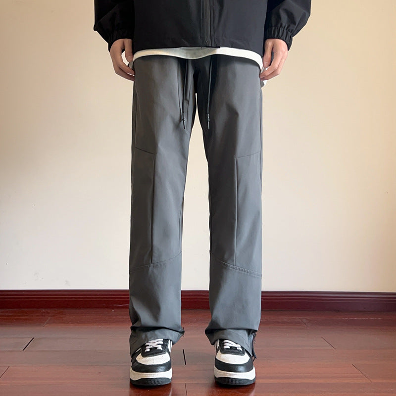 Herren Wasserabweisende Tech-Hose mit geradem Bein, verstärkten Kniepartien & Tunnelzug Nord Taschen