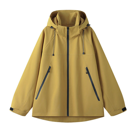 Damen technische Outdoor-Jacke mit verstellbarer Kapuze und funktionalen Reißverschlusstaschen Nord Taschen
