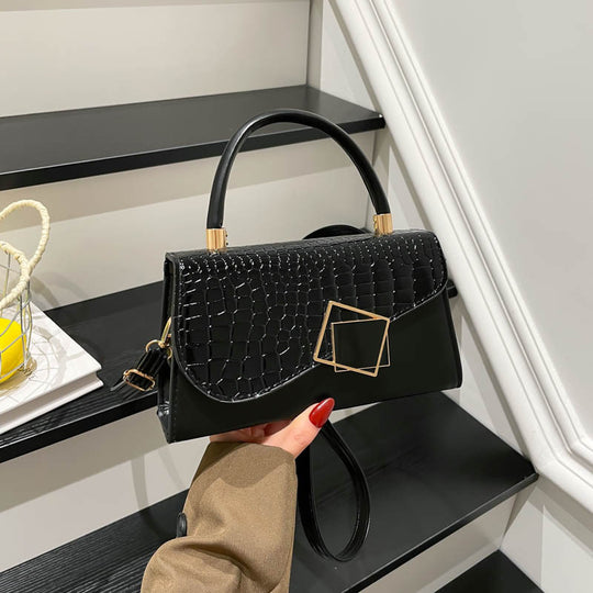 Damen elegante Umhängetasche mit Krokodilstruktur und abnehmbarem Schulterriemen Nord Taschen