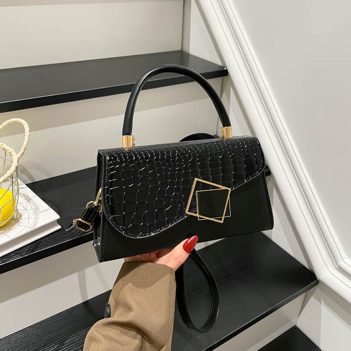 Damen elegante Umhängetasche mit Krokodilstruktur und abnehmbarem Schulterriemen Nord Taschen