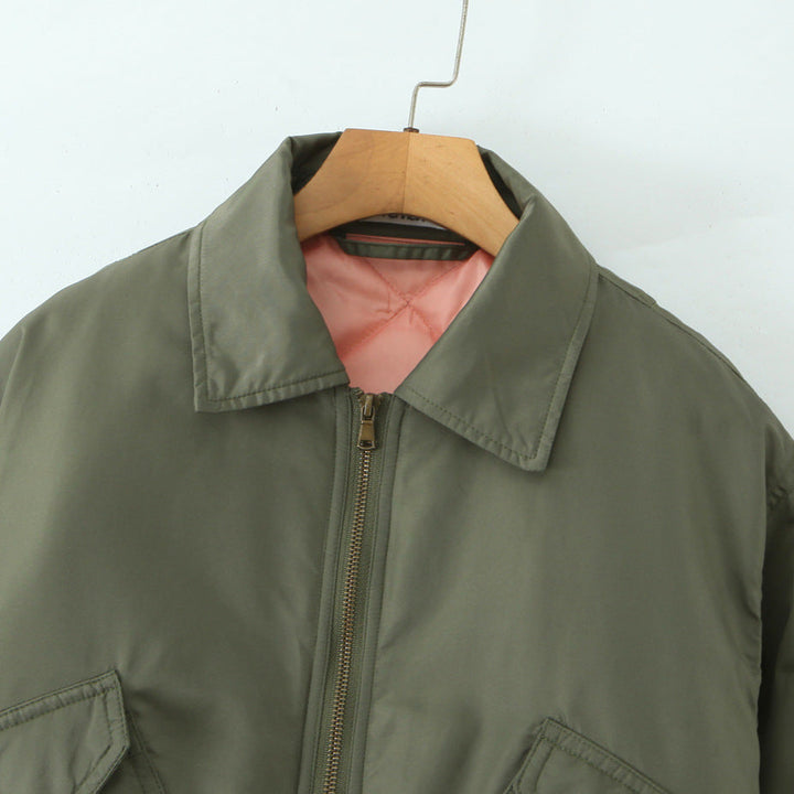Damen lässige Bomberjacke mit praktischen Taschen