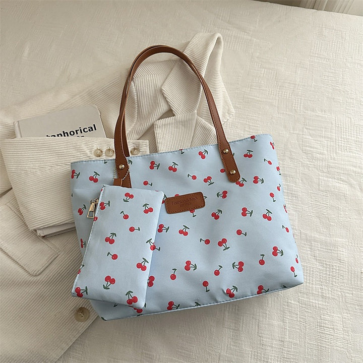 Damen praktische Handtasche mit Kirschmotiv Nord Taschen