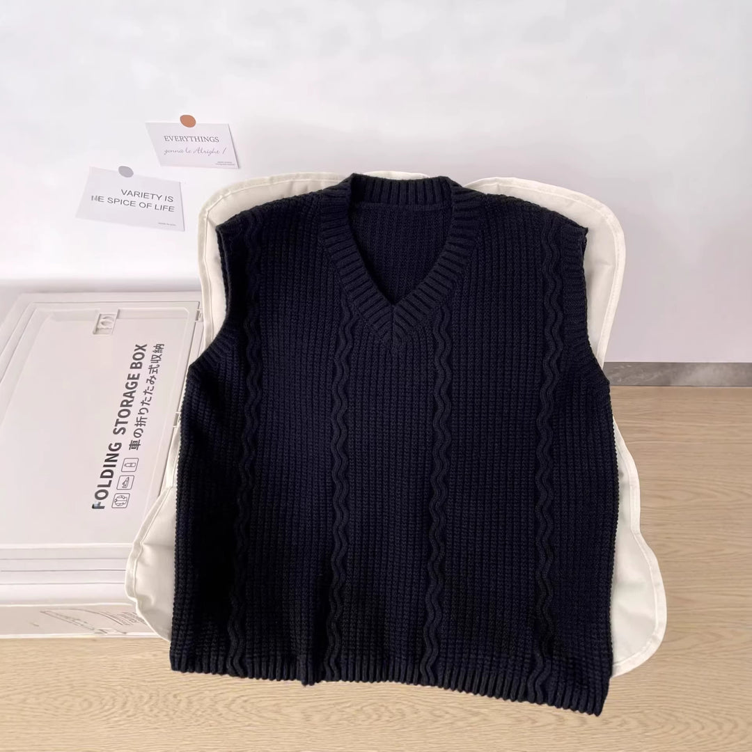 Damen Strickpullover ohne Ärmel Nord Taschen