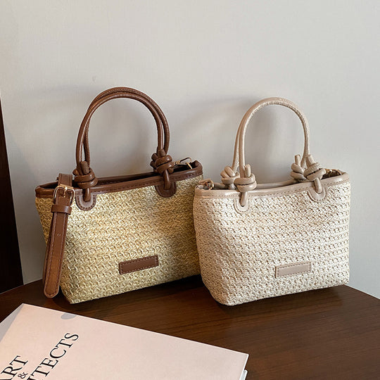 Damen Handtasche mit geflochtenem Design und abnehmbaren Schulterriemen Nord Taschen