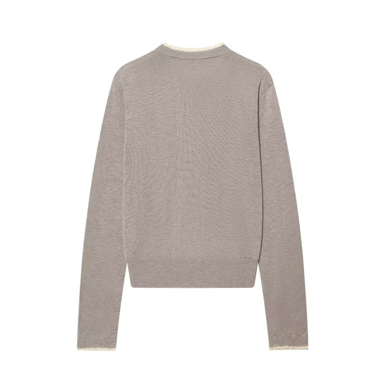 Damen Feinstrick-Cardigan mit Rundhals, Knopfleiste und Spitzenbesatz Nord Taschen