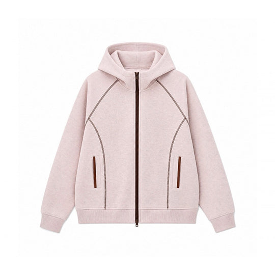 Herren Sportliche Kapuzen-Sweatjacke mit Kontrast-Reißverschluss und ergonomischen Nähten Nord Taschen