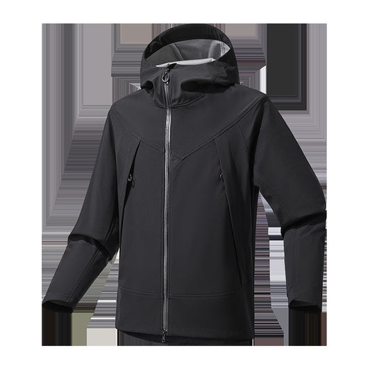 Herren Leichte Softshell‑Hoodiejacke mit winddichter atmungsaktiver Membran und ergonomischem Schnitt Nord Taschen