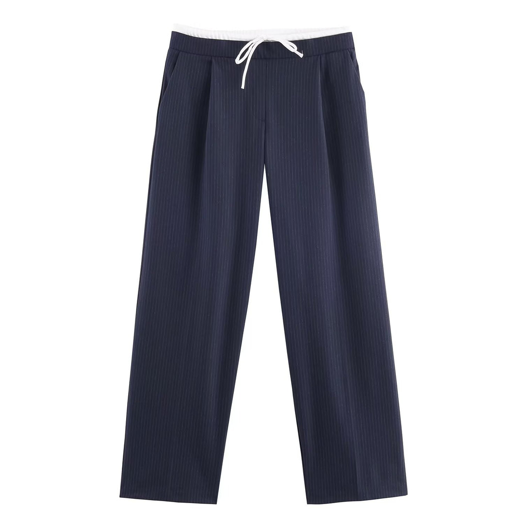 Damen 60+ weite Highwaist Palazzohose mit Tunnelzugbund und Bügelfalte Nord Taschen