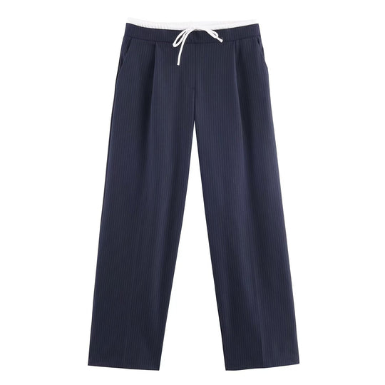 Damen 60+ weite Highwaist Palazzohose mit Tunnelzugbund und Bügelfalte Nord Taschen