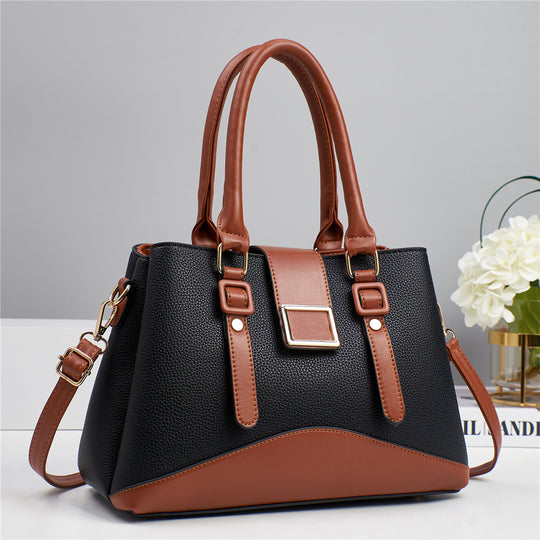 Damen elegante Handtasche mit strukturiertem Leder und verstellbarem Schulterriemen Nord Taschen