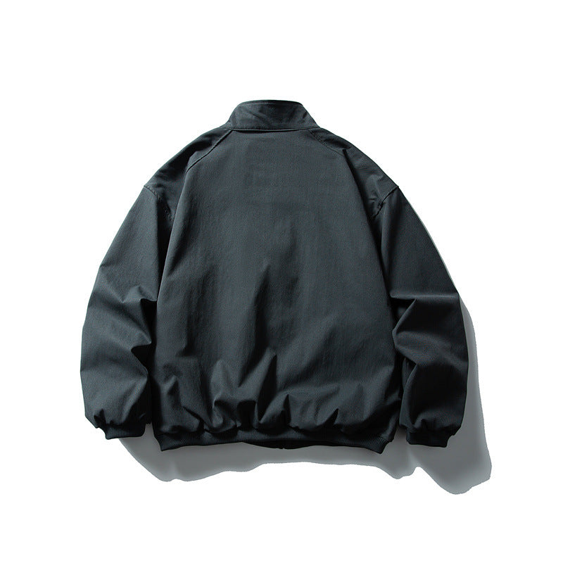 Unisex Oversize Boxy Bomberjacke mit Stehkragen und großen Pattentaschen Nord Taschen