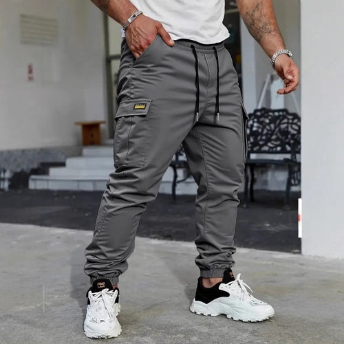 Herren Tapered Cargo-Jogginghose mit elastischem Bund, Kordelzug und Mehrfachtaschen Nord Taschen