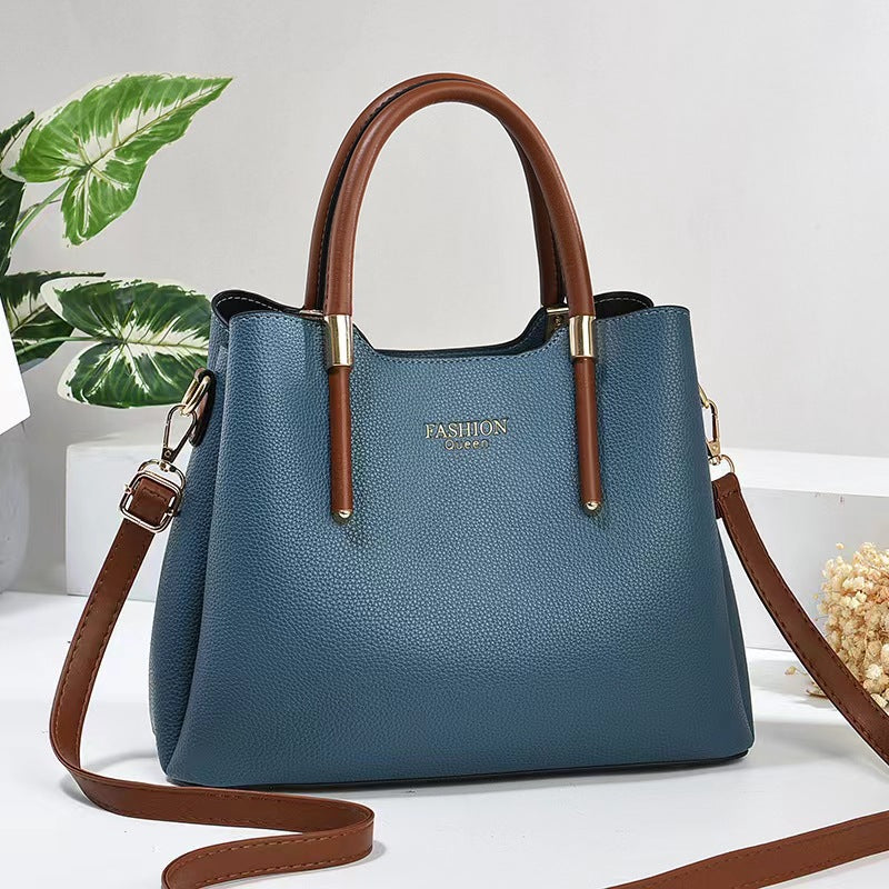 Damen modische Handtasche mit strukturiertem Leder und abnehmbarem Schulterriemen Nord Taschen