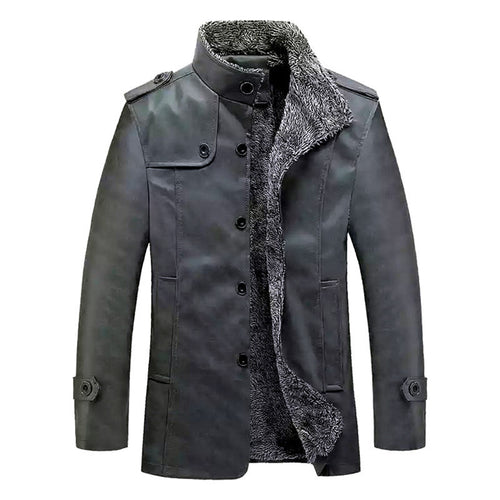 Herren schlanke Kunstleder-Motojacke mit Stehkragen, ergonomischer Nahtführung und leichter Thermofütterung Nord Taschen