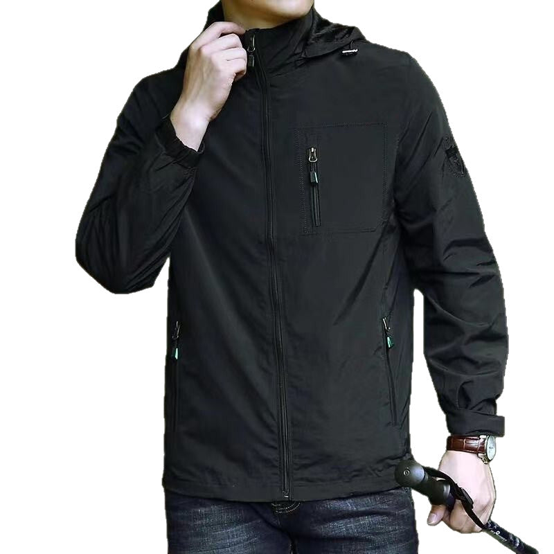 Herren Multifunktionale Zip-Jacke mit hohem Kragen Nord Taschen