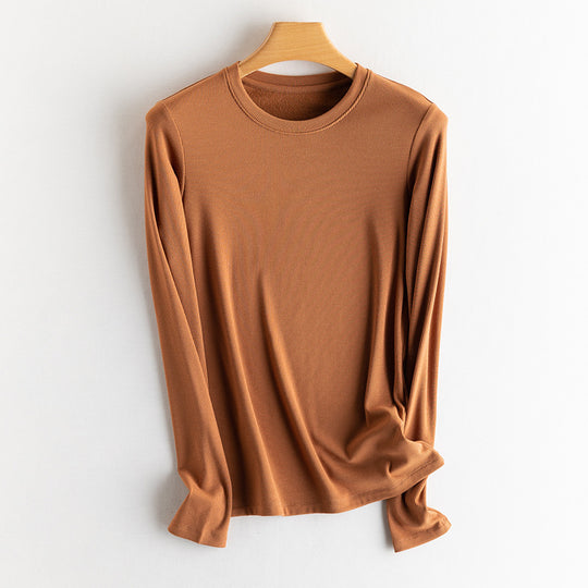 Damen Feines Ripp-Langarmshirt mit Rollkragen und Volantkanten Nord Taschen