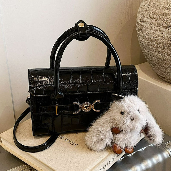 Damen elegante Handtasche mit abnehmbarem Tieranhänger Nord Taschen
