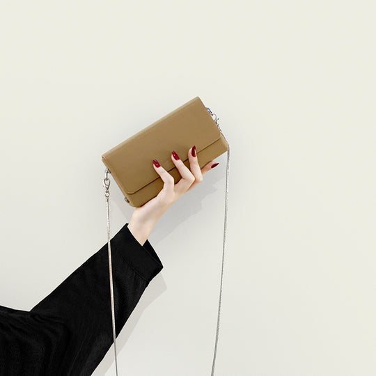 Damen Clutch-Tasche mit elegantem Kettenriemen und luxuriösem Leder Nord Taschen