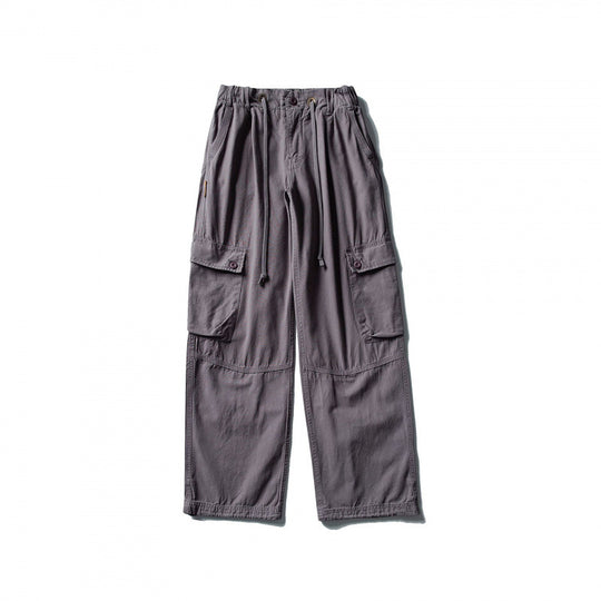 Herren Cargo-Hose mit weitem Bein, elastischem Tunnelzugbund und aufgesetzten Klappentaschen Nord Taschen