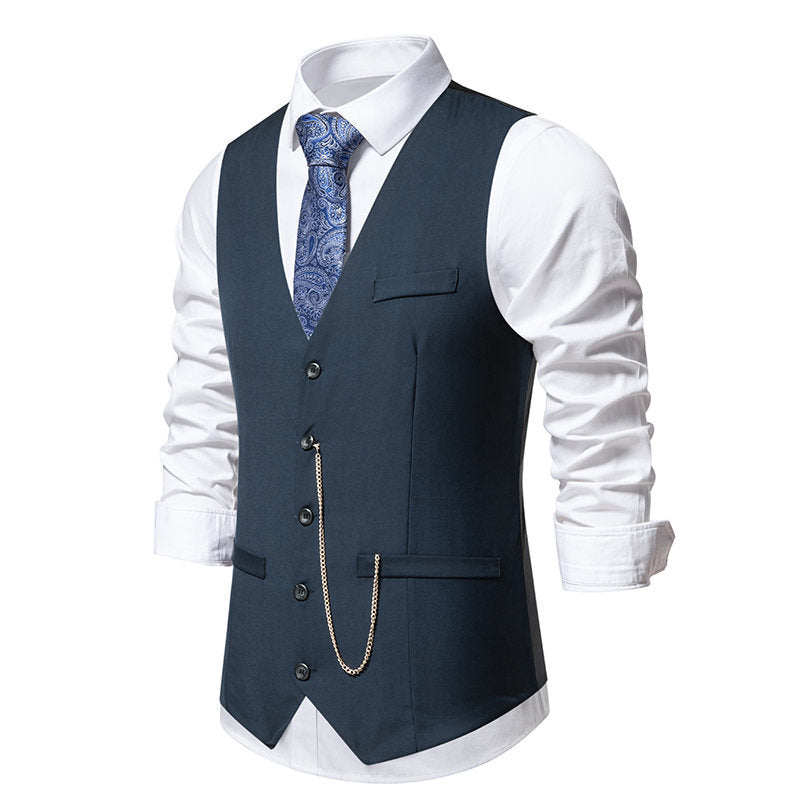 Herren elegante Anzugweste im klassischen Design mit modernen Akzenten