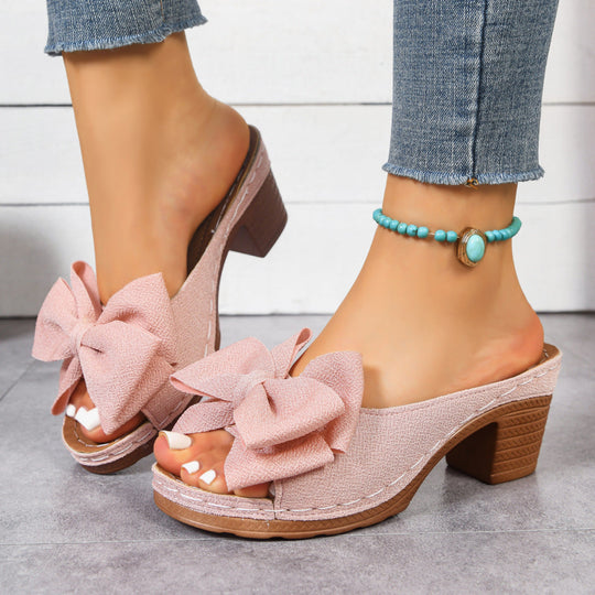 Damen modische Pantolette mit dekorativem Schleifen-Detail Nord Taschen