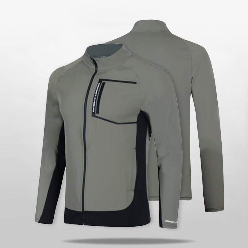 Herren atmungsaktive winddichte Lauf‑Softshelljacke mit Stehkragen und Brusttasche Nord Taschen