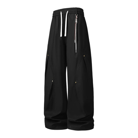 Damen Extravagante weite Cargo-Hose mit Tunnelzugbund, großen Klappentaschen und gerafftem Beinabschluss Nord Taschen